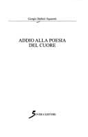 Tapa de Addio alla poesia del cuore
