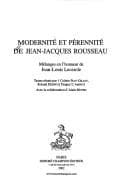 Tapa de Modernité et pérennité de Jean-Jacques Rousseau