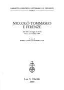 Tapa de Niccolò Tommaseo e Firenze