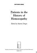 Tapa de Patients in the history of homeopathy