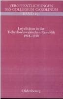 Tapa de Loyalit aten in der Tschechoslowakischen Republik: 1918 - 1938; politische, nationale und kulturelle Zugeh origkeiten