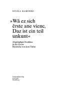 Tapa de "Wa ez sich erste ane vienc, Daz ist ein teil unkunt"