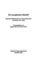 Tapa de Ein europ aisches Modell: nationale Minderheiten im deutsch-d anischen Grenzland 1945 - 2005