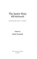 Tapa de The "Junior Dean" Rb Mcdowell