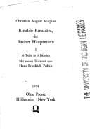 Tapa de Rinaldo Rinaldini, der Räuberhauptmann