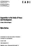 Tapa de Approaches to the study of peace and development