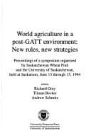 Tapa de World agriculture in a post-GATT environment