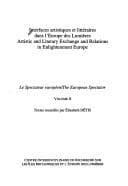 Tapa de Interfaces artistiques et littéraires dans l'Europe des lumières =
