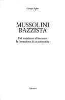 Tapa de Mussolini razzista