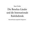 Tapa de Die Benelux-Länder und die Internationale Ruhrbehörde