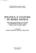 Tapa de Politica e cultura in Roma antica