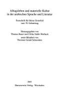 Tapa de Alltagsleben und materielle Kultur in der arabischen Sprache und Literatur