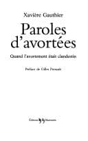 Tapa de Paroles d'avortées