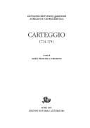 Tapa de Carteggio, 1774-1791