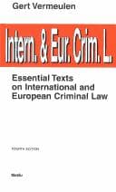 Tapa de Essential texts on international and European criminal law