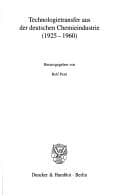 Tapa de Technologietransfer aus der deutschen Chemieindustrie (1925-1960)
