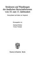 Tapa de Strukturen und Wandlungen der ländlichen Herrschaftsformen Vom 10. Zum 13. Jahrhundert