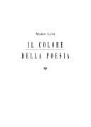 Tapa de Il colore della poesia