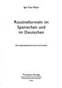 Tapa de Routineformeln im Spanischen und im Deutschen