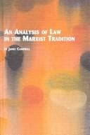 Tapa de Analysis of Law in the Marxist Tradition (Studies in Political Science (Lewiston, N.Y.), V. 12.)