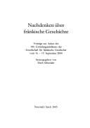Tapa de Nachdenken uber fr ankische Geschichte