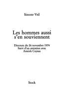 Tapa de Les hommes aussi s'en souviennent