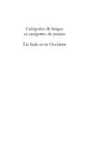 Tapa de Catégories de langue et catégories de pensée, en Inde et en occident