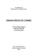 Tapa de Dramaturgies de l'ombre