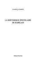 Tapa de Rhétorique épistolaire de Rabelais