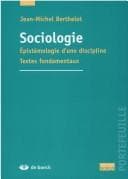 Tapa de Sociologie: épistémologie d'une discipline