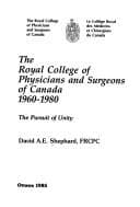 Tapa de The Royal College of Physicians and Surgeons of Canada, 1960-1980