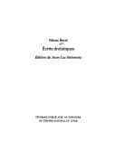 Tapa de Ecrits drolatiques