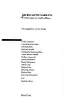 Tapa de Ich bin nicht innerlich: Ann aherungen an Gottfried Benn