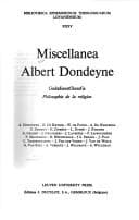 Tapa de Miscellanea Albert Dondeyne
