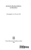 Tapa de Juristische Buchproduktion im Mittelalter