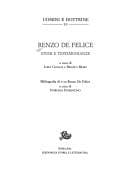 Tapa de Renzo De Felice