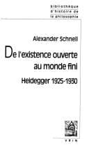 Tapa de De l'existence ouverte au monde fini