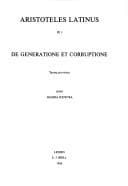 Tapa de De generatione et corruptione