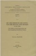 Tapa de Die "Beschreibung der Zeiten" von Mōr Michael dem Grossen (1126-1199)