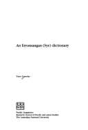 Tapa de An erromangan (Sye) dictionary