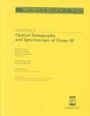 Tapa de Proceedings of optical tomography and spectroscopy of tissue III