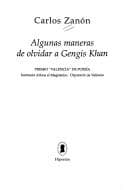 Tapa de Algunas maneras de olvidar a Gengis Khan