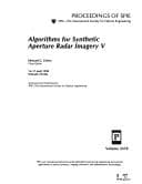 Tapa de Algorithms for Synthetic Aperture Radar Imagery V