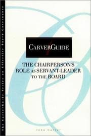 Tapa de The chairperson's role as servant-leader to the board