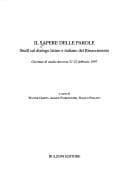 Tapa de Il sapere delle parole