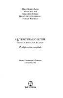 Tapa de A literatura e o leitor
