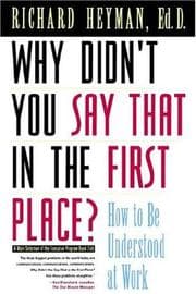 Tapa de Why Didn't You Say That in the First Place