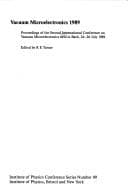Tapa de Vacuum Microelectronics 1989, Proceedings of the 2nd INT Conference on Vacuum Microelectronics (Institute of Physics Conference Series)