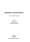 Tapa de Epistolario Clemente Rebora