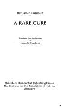 Tapa de A rare cure